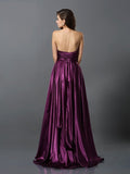 A-Line/Princess Pleats Sleeveless Long Silk like Satin Bridesmaid Dresses TPP0004905