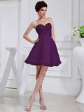 A-Line/Princess Beading Sweetheart Sleeveless Applique Elastic Woven Satin Organza Bridesmaid Dresses TPP0005651