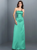 A-Line/Princess Strapless Sleeveless Long Satin Bridesmaid Dresses TPP0005704