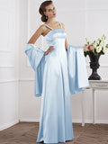 A-Line/Princess Spaghetti Straps Sleeveless Beading Long Elastic Woven Satin Mother of the Bride Dresses TPP0005304