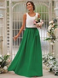 A-Line/Princess Chiffon Ruffles Scoop Sleeveless Floor-Length Bridesmaid Dresses TPP0004949