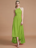 A-Line/Princess Halter Asymmetrical Sleeveless Chiffon Bridesmaid Dresses TPP0005582