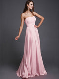 A-Line/Princess Strapless Beading Sleeveless Long Bridesmaid Dresses TPP0005079