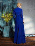 Sheath/Column Sweetheart Pleats Sleeveless Long Chiffon Mother of the Bride Dresses TPP0007429