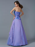 Ball Gown Strapless Sleeveless Beading Long Taffeta Quinceanera Dresses TPP0009121