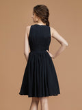 A-Line/Princess One-Shoulder Sleeveless Short/Mini Ruched Chiffon Bridesmaid Dresses