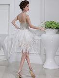 A-Line/Princess Beading Sweetheart Sleeveless Short Organza Cocktail Dresses TPP0008595