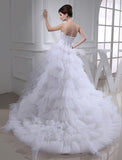 A-Line/Princess Beading Sweetheart Sleeveless Satin Wedding Dresses TPP0006969