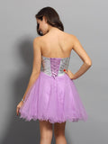 A-Line/Princess Sweetheart Ruffles Sleeveless Short Organza Cocktail Dresses TPP0009026