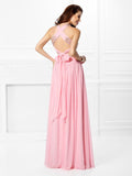 A-Line/Princess Straps Beading Sleeveless Long Chiffon Dresses TPP0004541