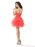 A-Line/Princess Sweetheart Ruffles Sleeveless Short Satin Cocktail Dresses TPP0008947