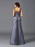 Sheath/Column Scoop Beading Sleeveless Long Net Mother of the Bride Dresses TPP0007301