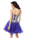 A-Line/Princess Sweetheart Beading Sleeveless Short Organza Cocktail Dresses TPP0009035