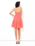 A-Line/Princess Halter Beading Sleeveless Short Chiffon Cocktail Dresses TPP0008321