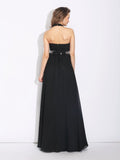 A-Line/Princess Halter Beading Sleeveless Long Chiffon Bridesmaid Dresses TPP0005529