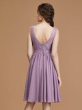 A-Line/Princess One-Shoulder Sleeveless Floor-Length Ruched Tulle Bridesmaid Dresses