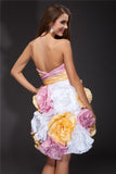 A-Line/Princess Sweetheart Ruffles Sleeveless Hand-Made Flower Short Taffeta Cocktail Dresses TPP0008962