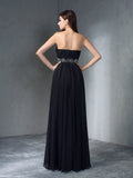 A-Line/Princess Strapless Beading Sleeveless Long Chiffon Dresses TPP0003902