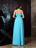 A-Line/Princess Halter Pleats Sleeveless Long Chiffon Dresses TPP0004002