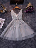 A-Line/Princess Sleeveless Straps Tulle Applique Short/Mini Dresses TPP0008130