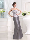 Beading Strapless Sleeveless Taffeta Long Applique Mother of the Bride Dresses TPP0007440