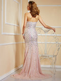 A-Line/Princess Beading Strapless Sleeveless Long Chiffon Dresses TPP0002292