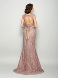 Trumpet/Mermaid Straps Lace Sleeveless Long Satin Mother of the Bride Dresses TPP0007049