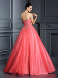 Ball Gown Sweetheart Beading Sleeveless Long Net Quinceanera Dresses TPP0003682