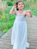 A-Line/Princess Lace Ruffles Scoop Sleeveless Ankle-Length Flower Girl Dresses TPP0007475