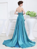 A-Line/Princess Beading Sweetheart High Low Sleeveless Taffeta Dresses TPP0004263