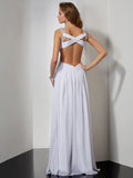 A-Line/Princess Straps Sleeveless Beading Long Chiffon Dresses TPP0003540