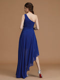 A-Line/Princess One-Shoulder Sleeveless Asymmetrical Ruffles Chiffon Bridesmaid Dresses