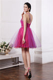 A-Line/Princess One-Shoulder Sleeveless Beading Short Organza Cocktail Dresses TPP0009023