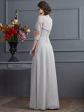 A-Line/Princess One-Shoulder Sleeveless Beading Long Chiffon Mother of the Bride Dresses TPP0007167