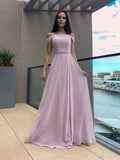 A-Line/Princess Chiffon Beading Straps Sleeveless Floor-Length Dresses TPP0001638