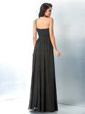 A-Line/Princess One-Shoulder Beading Sleeveless Long Chiffon Dresses TPP0003344