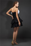 A-Line/Princess Strapless Ruffles Hand-Made Flower Sleeveless Short Taffeta Cocktail Dresses TPP0009018