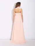 A-Line/Princess High Neck Ruffles Sleeveless Long Chiffon Dresses TPP0003511