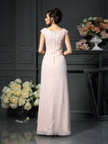 A-Line/Princess Scoop Lace Sleeveless Long Chiffon Mother of the Bride Dresses TPP0007076