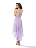 A-Line/Princess Sweetheart Hand-Made Flower Sleeveless High Low Chiffon Cocktail Dresses TPP0008519