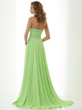 A-Line/Princess Sleeveless Sweetheart Beading Long Chiffon Dresses TPP0003357