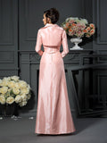 A-Line/Princess Strapless Pleats Sleeveless Long Taffeta Mother of the Bride Dresses TPP0007370