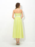 A-Line/Princess Halter Pleats Sleeveless Long Chiffon Bridesmaid Dresses TPP0005656