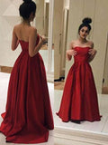 A-Line/Princess Sleeveless Strapless Sweep/Brush Train Ruffles Stain Dresses TPP0002333