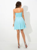 A-Line/Princess Sweetheart Beading Sleeveless Short Chiffon Cocktail Dresses TPP0008620