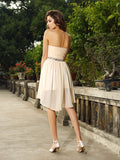 A-Line/Princess Sweetheart Beading Sleeveless Short Chiffon Cocktail Dresses TPP0008401