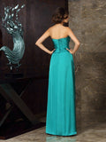 Sheath/Column Sweetheart Beading Sleeveless Applique Long Chiffon Mother of the Bride Dresses TPP0007044