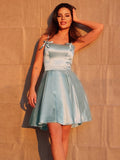 A-Line/Princess Ruffles Spaghetti Straps Sleeveless Short/Mini Homecoming Dresses TPP0004629