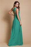 A-Line/Princess One Shoulder Sleeveless Beading Long Chiffon Dresses TPP0004662