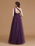 A-Line/Princess Bateau Sleeveless Short/Mini Lace Chiffon Bridesmaid Dresses